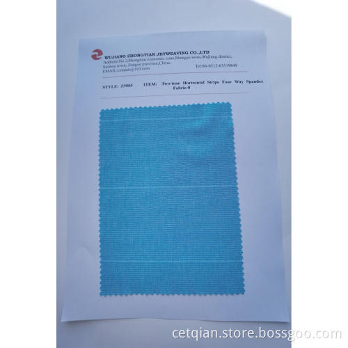 Two-tone Horizontal Stripe Four Way Spandex Fabric-8